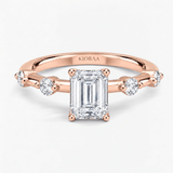 Starlight Emerald Diamond Engagement Ring, thumbnail 7