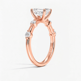 Starlight Emerald Diamond Engagement Ring, thumbnail 8