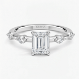 Starlight Emerald Diamond Engagement Ring, thumbnail 4