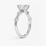Starlight Emerald Diamond Engagement Ring, thumbnail 5