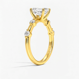 Starlight Emerald Diamond Engagement Ring, thumbnail 2