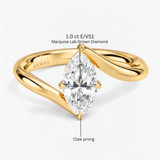 Marquise Eternal Curve Solitaire Engagement Ring, thumbnail 7