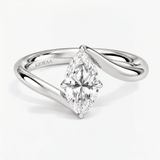 Marquise Eternal Curve Solitaire Engagement Ring, thumbnail 3