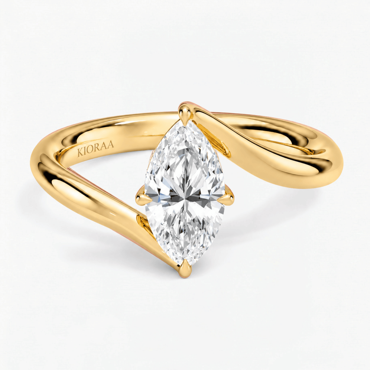 Marquise Eternal Curve Solitaire Engagement Ring