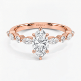 Marquise Diamond Petals Solitaire Ring, thumbnail 7