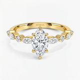 Marquise Diamond Petals Solitaire Ring, thumbnail 1
