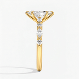 Marquise Diamond Petals Solitaire Ring, thumbnail 3