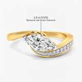 Floating Marquise Engagement Ring, thumbnail 10