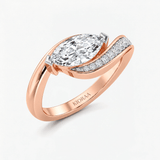 Floating Marquise Engagement Ring, thumbnail 8