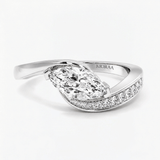 Floating Marquise Engagement Ring, thumbnail 5