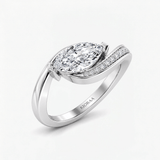 Floating Marquise Engagement Ring, thumbnail 6