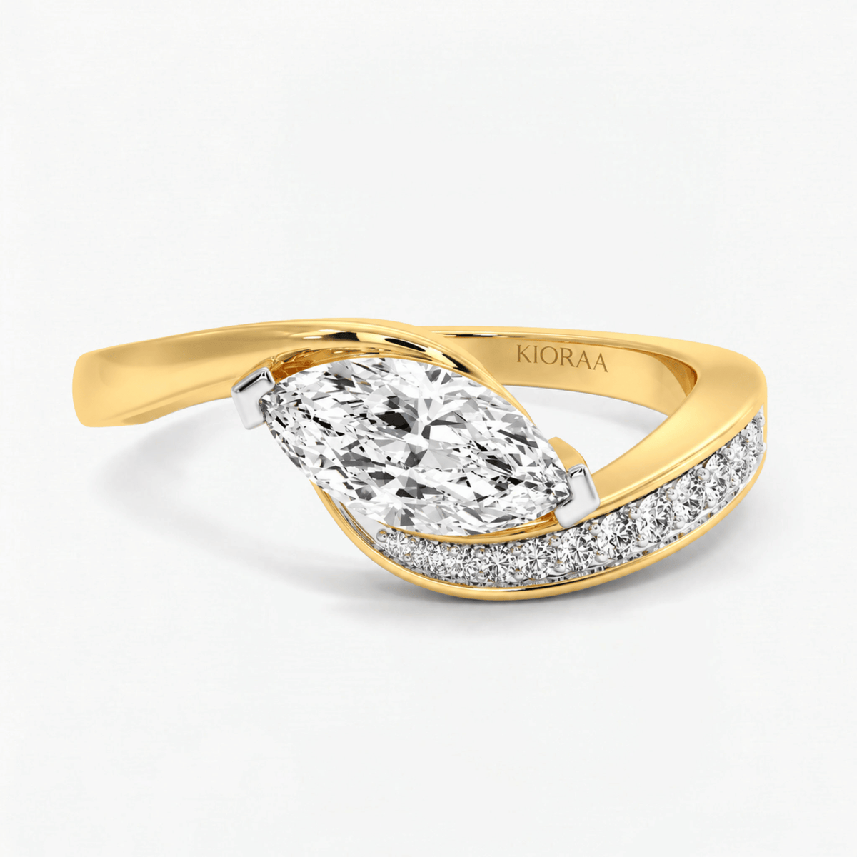 Floating Marquise Engagement Ring