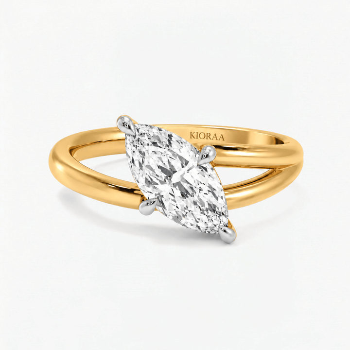 Marquise Open Wrap Solitaire Engagement Ring