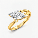 Marquise Open Wrap Solitaire Engagement Ring, thumbnail 2