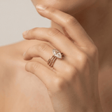 Marquise Trio Band Solitaire Engagement Ring, thumbnail 11