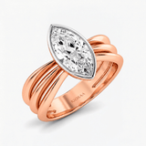 Marquise Trio Band Solitaire Engagement Ring, thumbnail 8