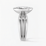 Marquise Trio Band Solitaire Engagement Ring, thumbnail 7
