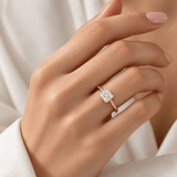 Princess Semi Bezel Solitaire Engagement Ring, thumbnail 11