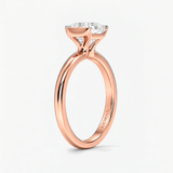 Princess Semi Bezel Solitaire Engagement Ring, thumbnail 8