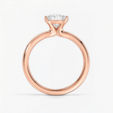 Princess Semi Bezel Solitaire Engagement Ring, thumbnail 9