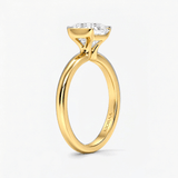 Princess Semi Bezel Solitaire Engagement Ring, thumbnail 2