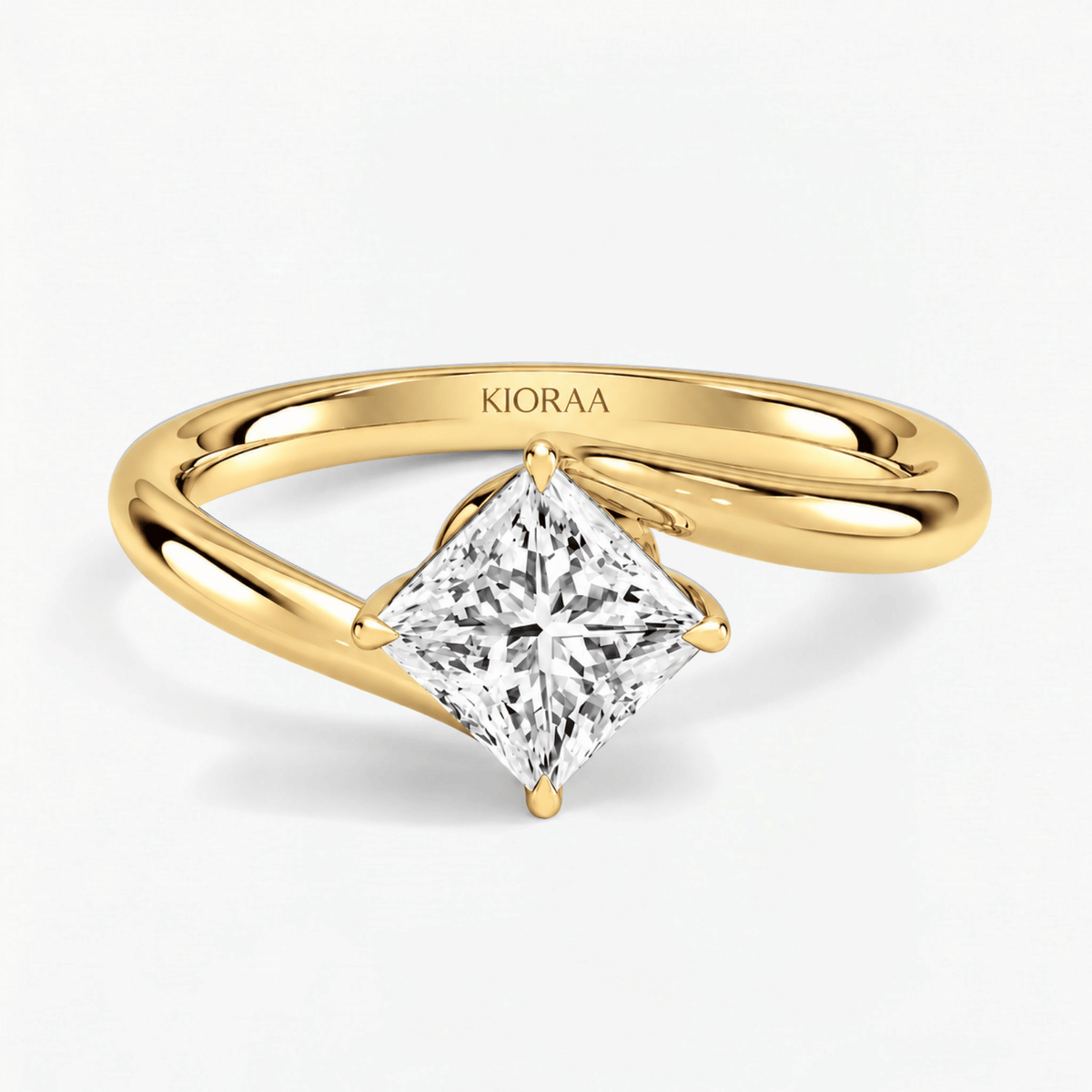Princess Eternal Curve Solitaire Engagement Ring