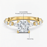 Princess Diamond Petals Solitaire Ring, thumbnail 10