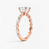 Princess Diamond Petals Solitaire Ring, thumbnail 8
