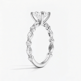 Princess Diamond Petals Solitaire Ring, thumbnail 5