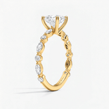 Princess Diamond Petals Solitaire Ring, thumbnail 2