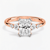 Radiant Accent Double Prong Solitaire Ring, thumbnail 4