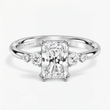 Radiant Accent Double Prong Solitaire Ring, thumbnail 5