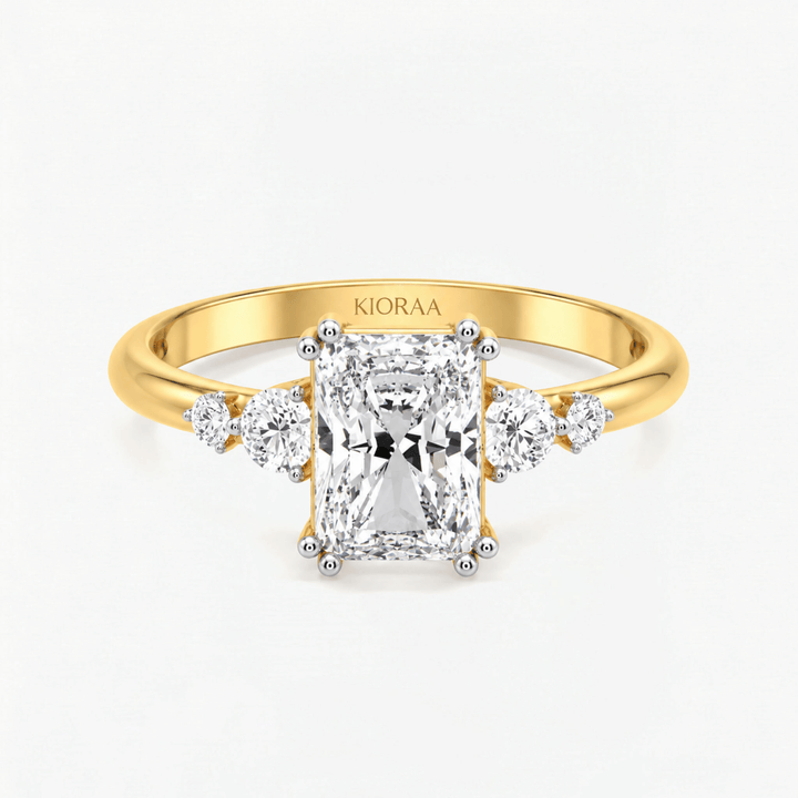 Radiant Accent Double Prong Solitaire Ring