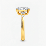 Radiant Accent Double Prong Solitaire Ring, thumbnail 3