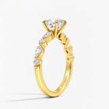 Cushion Diamond Petals Solitaire Ring, thumbnail 2