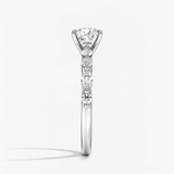 Cushion Diamond Petals Solitaire Ring, thumbnail 7