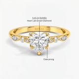 Heartleaf Hidden Halo Engagement Ring, thumbnail 10