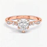 Heartleaf Hidden Halo Engagement Ring, thumbnail 4