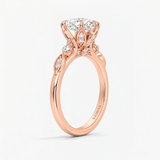 Heartleaf Hidden Halo Engagement Ring, thumbnail 8