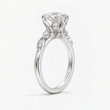 Heartleaf Hidden Halo Engagement Ring, thumbnail 6