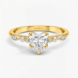 Heartleaf Hidden Halo Engagement Ring, thumbnail 1