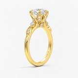 Heartleaf Hidden Halo Engagement Ring, thumbnail 2
