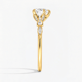 Heartleaf Hidden Halo Engagement Ring, thumbnail 3