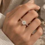 Round Willow Twist Hidden Halo Solitaire Ring, thumbnail 10
