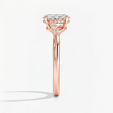 Twisted Oval Hidden Halo Engagement Ring, thumbnail 9