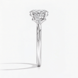 Twisted Oval Hidden Halo Engagement Ring, thumbnail 7