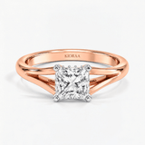 Princess Diamond Hidden Halo Solitaire Ring, thumbnail 4
