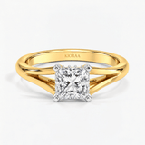 Princess Diamond Hidden Halo Solitaire Ring, thumbnail 1