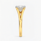 Princess Diamond Hidden Halo Solitaire Ring, thumbnail 3