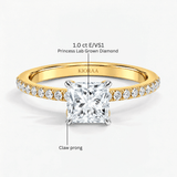 Princess Petal Prism Hidden Halo Engagement Ring, thumbnail 11